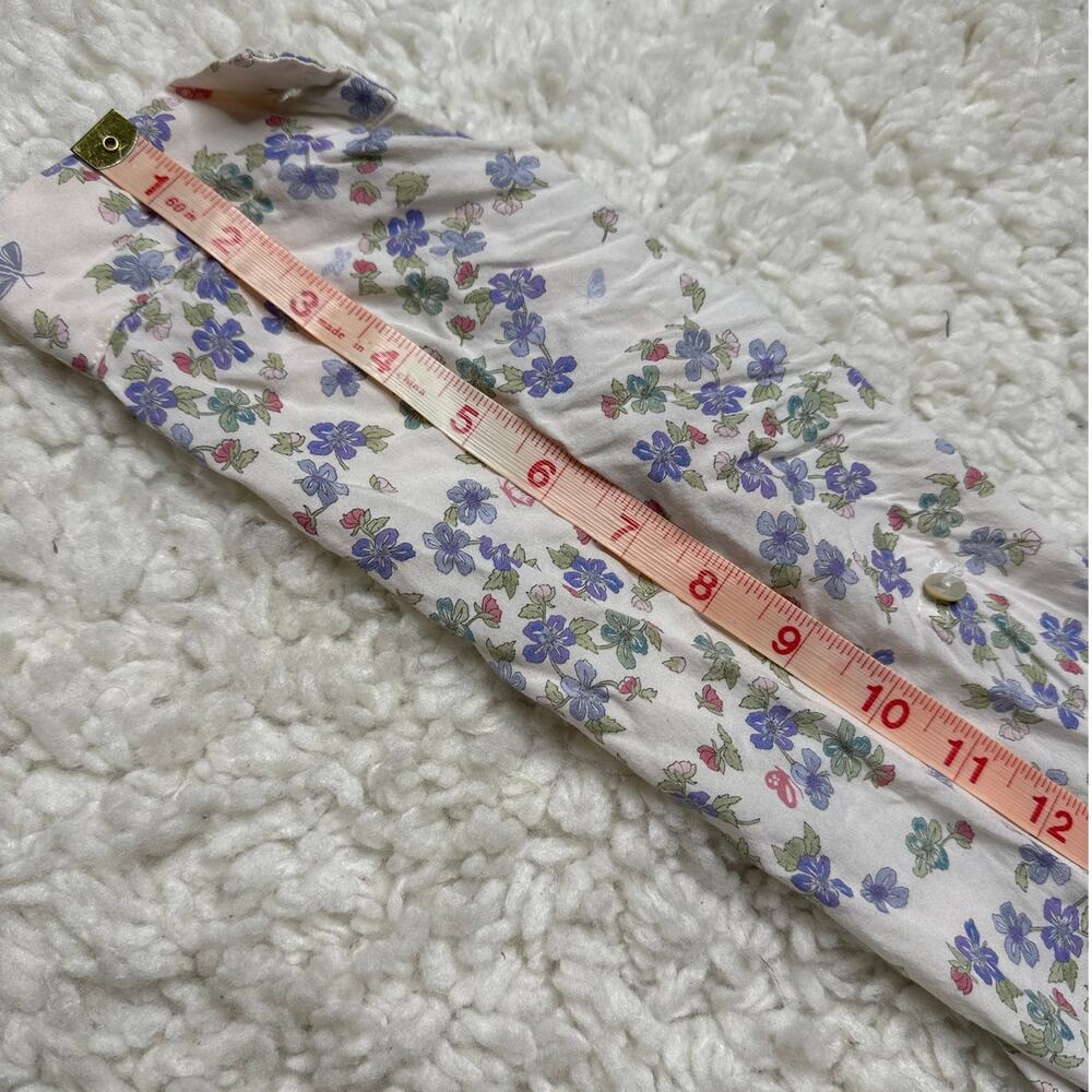 Jane and Delancey Floral Button Front Lightweight Top Cottagecore Lavender PP2 - Picture 9 of 10